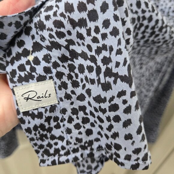 Rails Womens Button-Down Long-Sleeve Leopard Print Shirt S Lightweight & Comfort - Picture 7 of 13